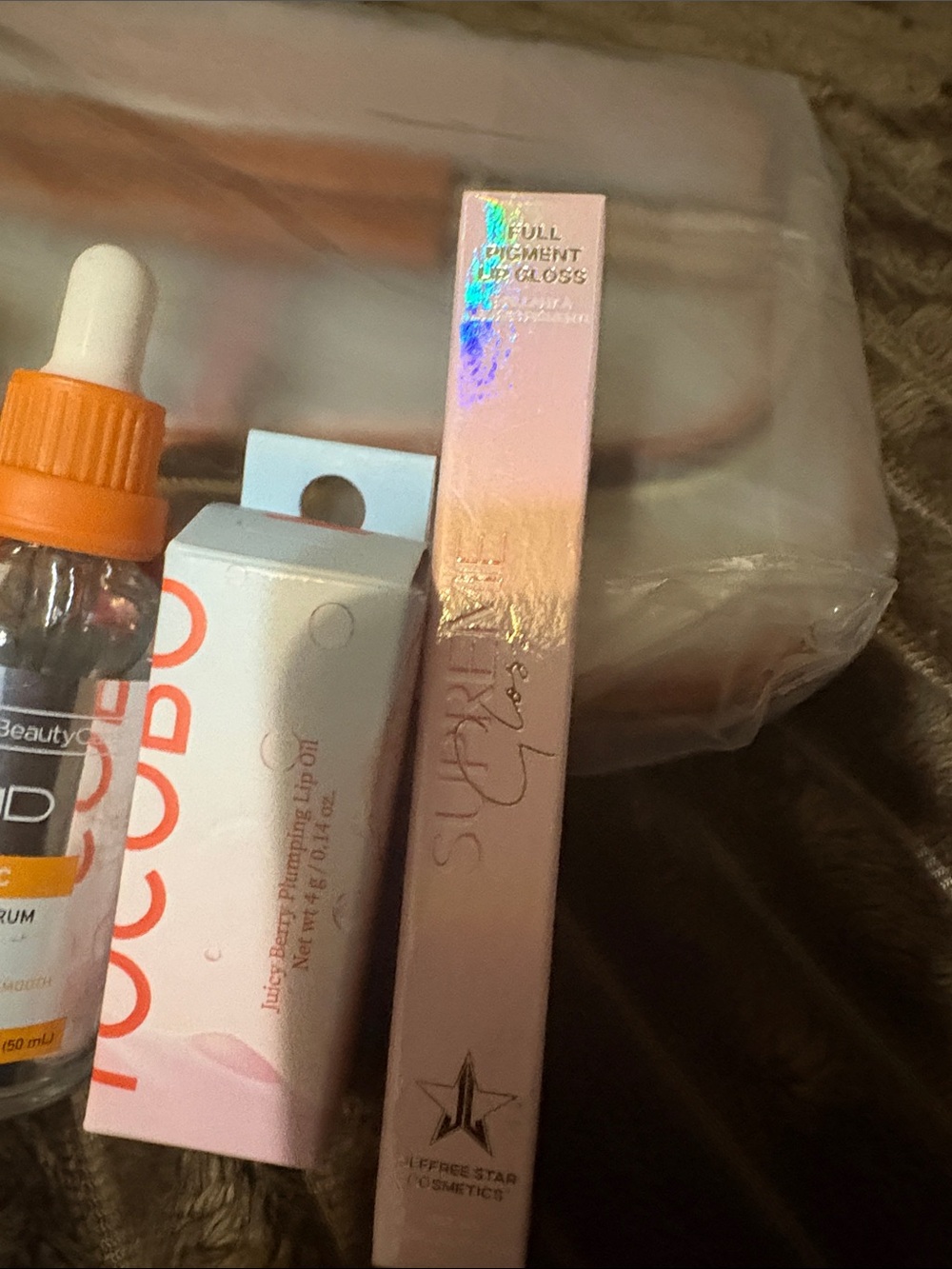 Skincare & Lip Gloss Bundle with Orange-Accent Droppers - Picture 4 of 4